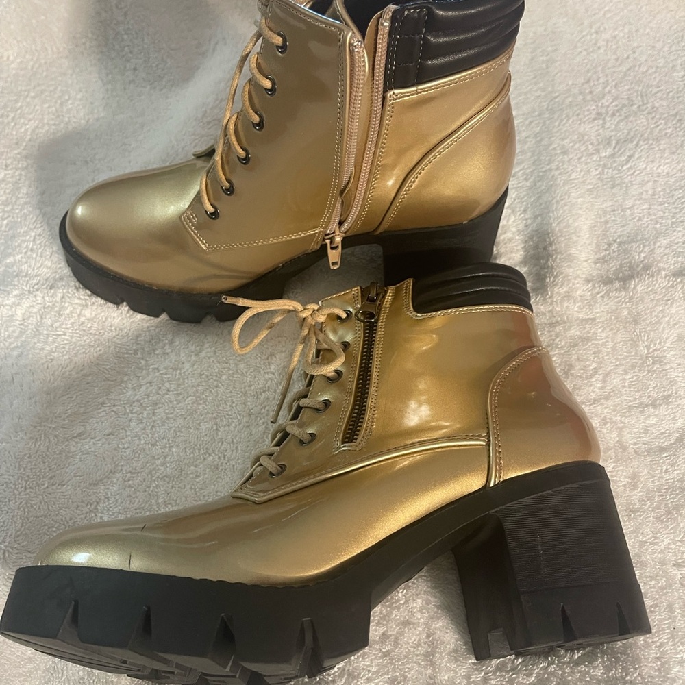 Gold Women's Ankle Boots